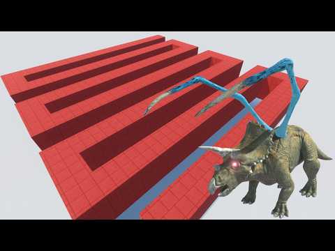 ESCAPE FROM 💀🦖 Alien TRICERATOPS 🔥😱 - Survived Mode - Animal Revolt Battle Simulator