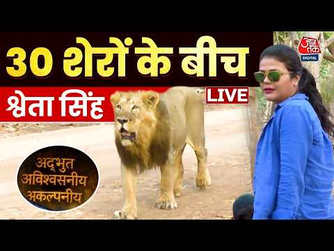 Adbhut Avishvasniya Akalpniya Live: 30 शेरों के बीच Sweta Singh | lion | Aaj Tak