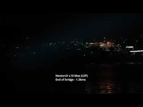 LEP Flashlight Long-range Demonstration: Nextorch L10 Max 1.3-1.6km beam shots