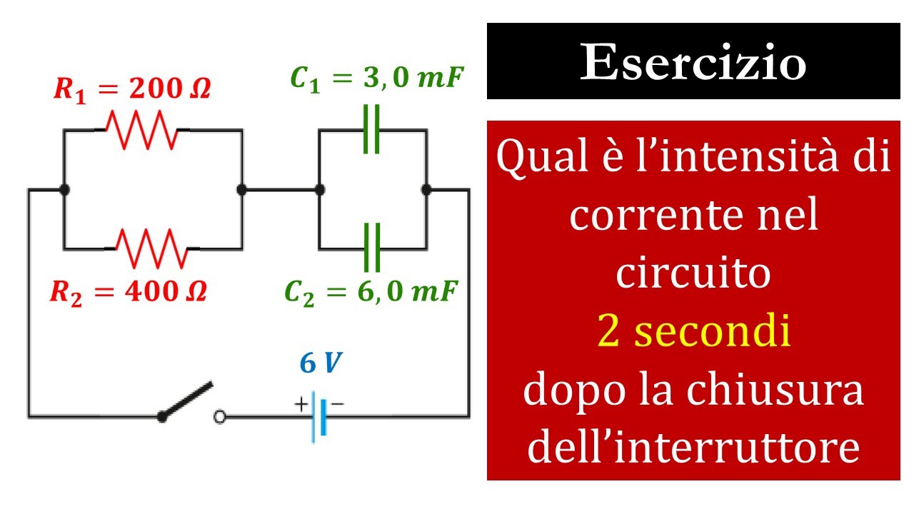 Circuito RC in corrente continua - ESERCIZIO SVOLTO