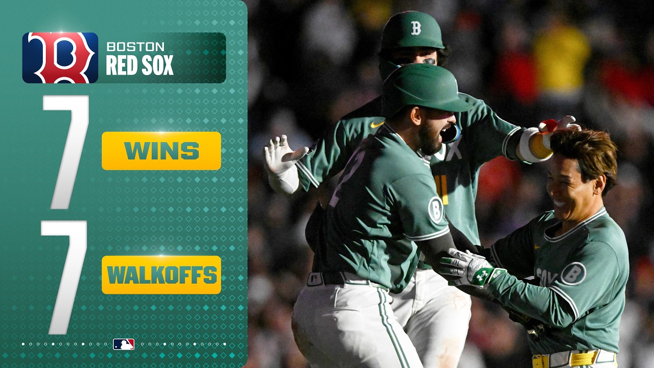 The Red Sox have seven wins in their Fenway green City Connects... ALL SEVEN have been walkoffs! 😳