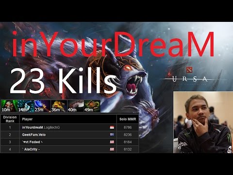 inYourDreaM Ursa Patch 7.05 With 23 Kills Number 1 MMR SEA