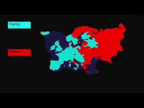Europe territory war timelapse
