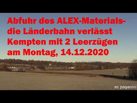 Neustart im Allgäu: die ALEX- Fahrzeuge verlassen Kempten, IC Nebelhorn auf Abwegen und ein ECE