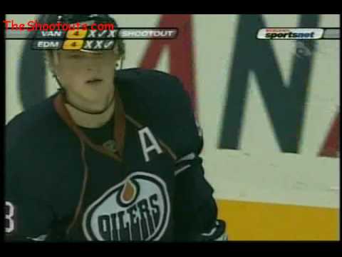 Ales Hemsky (EDM) vs. Roberto Luongo (VAN) Shootout November 20, 2007