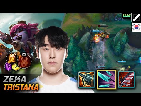 Zeka Tristana Mid Build Navori Quickblades Fleet Footwork - LOL KR Challenger Patch 13.16