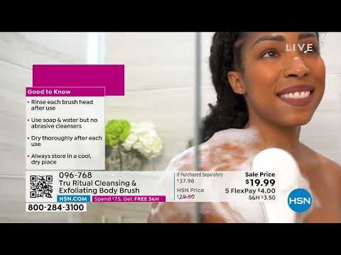 Tru Ritual Cleansing   Exfoliating Body Brush with Brush...