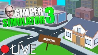 Miniaturka - gimper simulator 3 #2 Wbijamy 5lvl i Ulepszamy kompa | Darmowe donejty /dlive konkurs