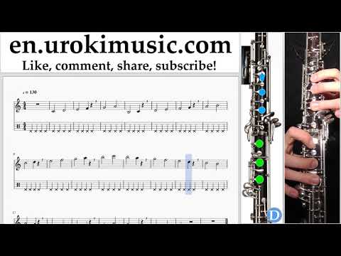 Oboe lessons Jingle Bell Rock Sheet Music Tutorial Part#1 um-i352