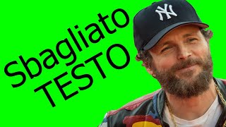 Jovanotti Sbagliato testo