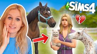 Ik ga ZIELIGE DIEREN redden... 😢 + ONWEER OP STAL! 🌩️🐴 *Sims 4*