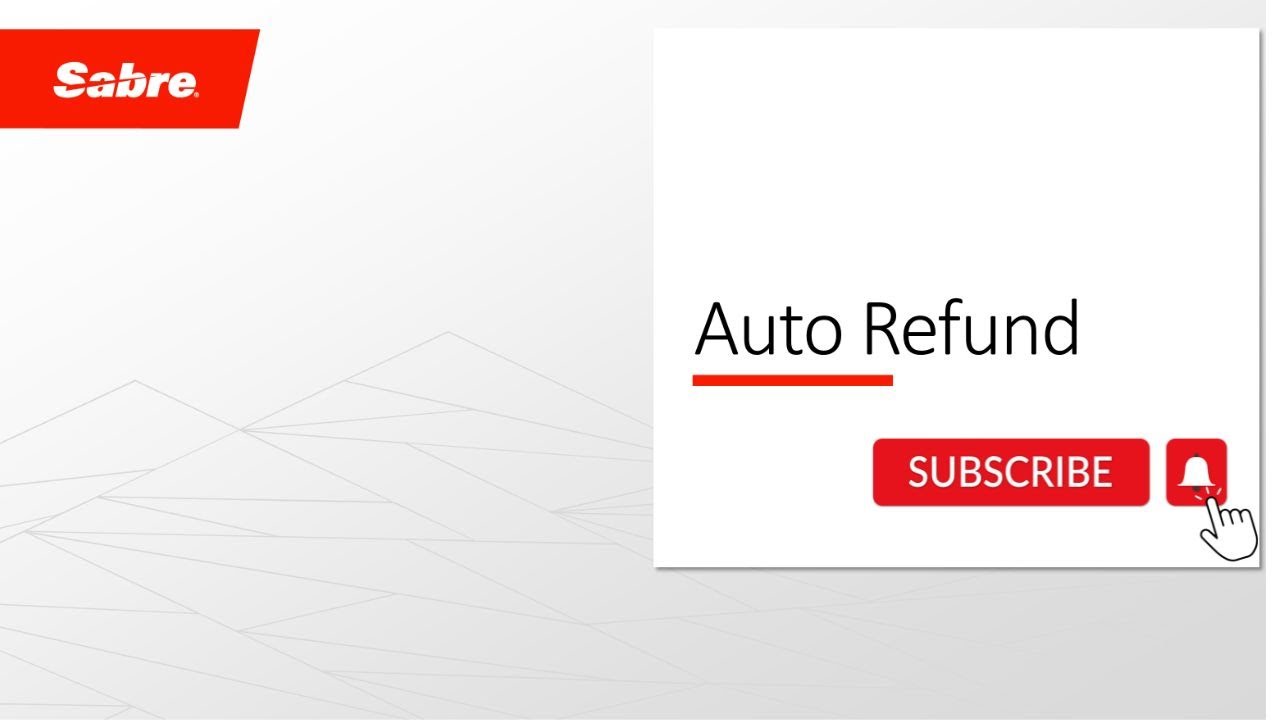 Sabre  Auto refund  PNR Creation low fare search JR Ticketing