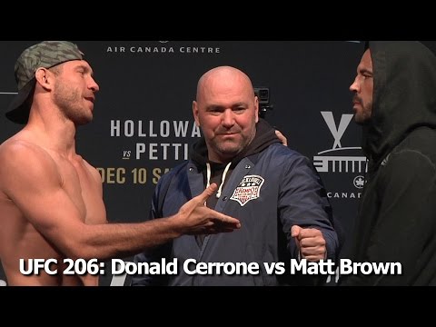 UFC 206: Donald “Cowboy” Cerrone vs “The Immortal” Matt Brown Weigh-In + Staredown (HD)