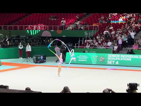 Rhythmic Gymnastics European Championship- Stiliana Nikolova (BUL) Ribbon Qualification