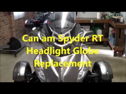 Can am Spyder RT Headlight Globe Replacement