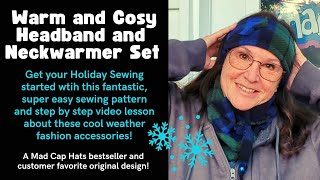 Beginner Sewing - How to make a Fleece Headband and Scarf tutorial!