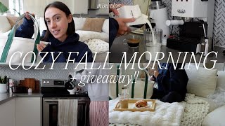 spend a cozy fall morning with me 🍂🧺☕️ + giveaway!!! (mini vlog)