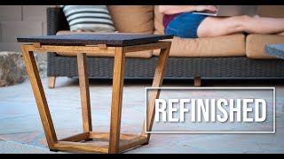 How to Refinish a SOLID WOOD Patio Table
