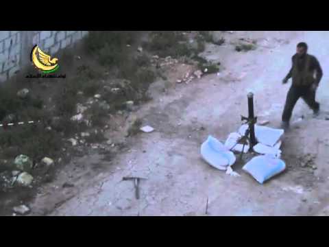 استهداف قوات النظام بقذائف الهاون من قبل لواء شهداء الإسلام في مدينة داريا في محافظة ريف دمشق