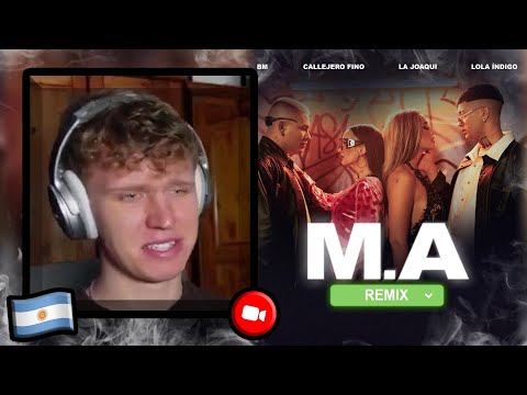 FIRST REACTION TO M.A - BM, Callejero Fino, La Joaqui, Lola Índigo | Argentinian Music Reaction