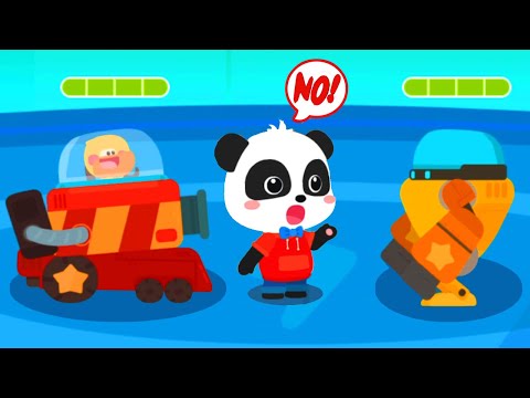 Little Panda's Learning Academy #25 - Help Kiki And Quacky to Join the Robot Fighting - BabyBus Game