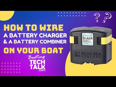 How Do I Add a Two-Bank Charger to My Boat Batteries Without Interfering With the Battery Combiner?