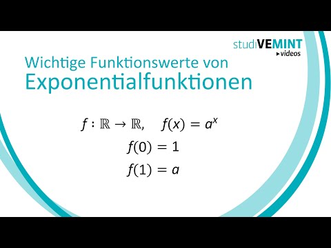Wichtige Funktionswerte von Exponentialfunktionen