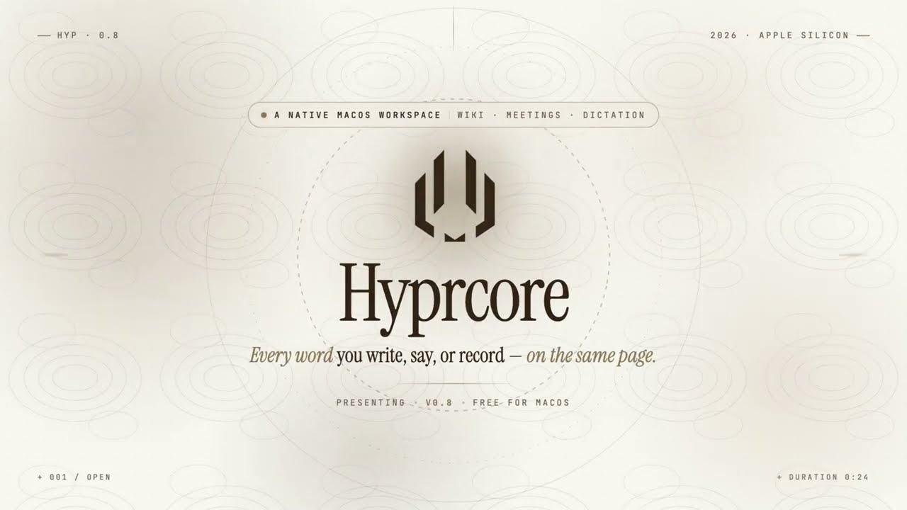 Hyprcore V0.8 launch video