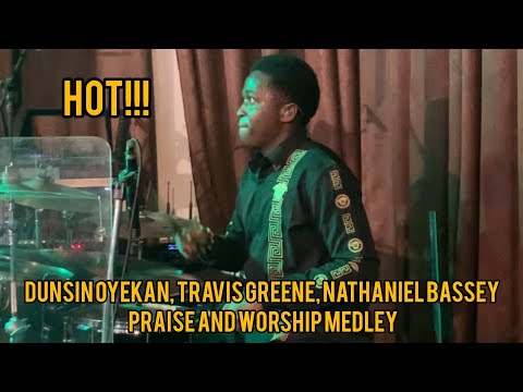 HOT!!!! DUNSIN OYEKAN, TRAVIS GREENE, NATHANIEL BASSEY PRAISE AND WORSHIP MEDLEY #music #drummer