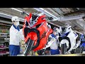Inside Japanese Factory Building Powerful Hayabusa Bikes by Hand - Production Line