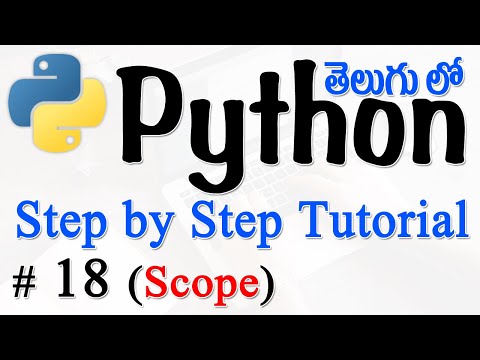 Python Tutorials For Beginners in Telugu Tutorial 18 Global Scope and Loal Scope