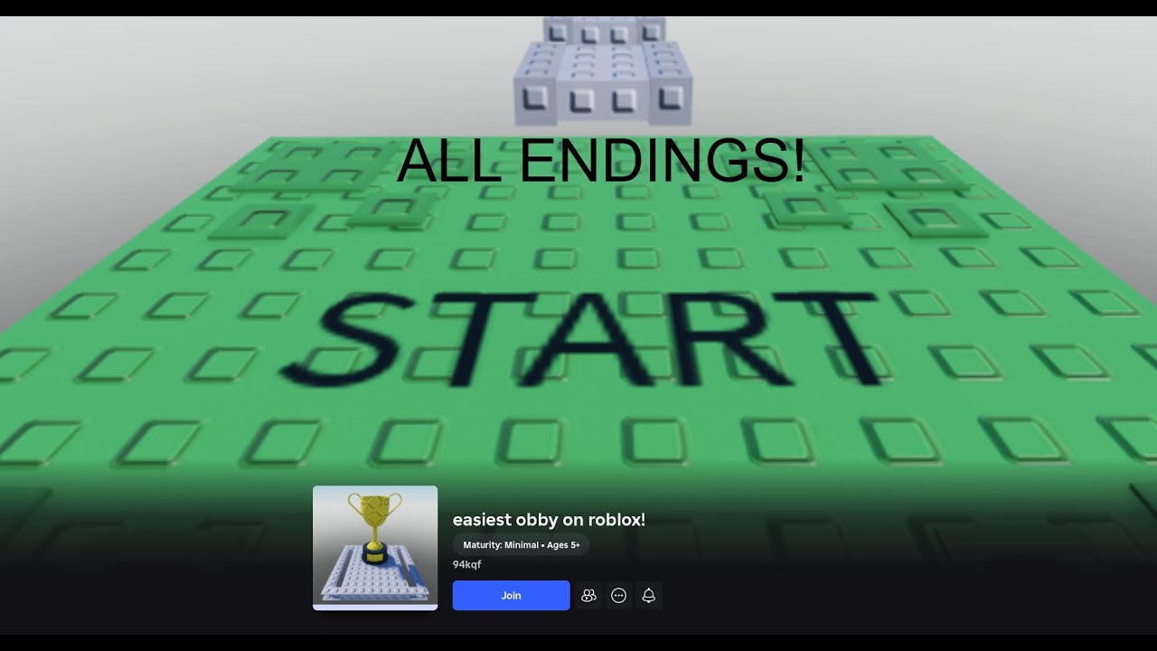 Easiest obby on roblox all endings