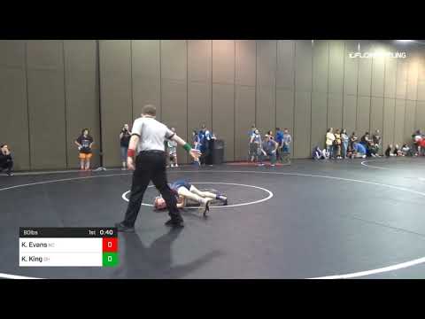 90 Lbs Consolation Kaylah Evans Team North Carolina Vs Kelsey King Team Ohio