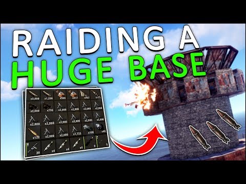 ROCKET-RAIDING a HUGE BASE with my MINICOPTER! - Rust Solo #10