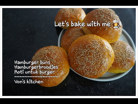 The best hamburger buns recipe || Hamburgerbroodjes || Resep roti burger || VK42