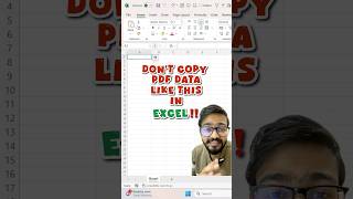 Don't Copy PDF Data in Excel‼️Instead Use Amazing Trick #exceltips #excel #exceltricks #shorts