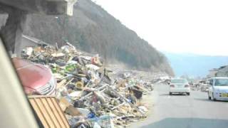 preview picture of video '宮城県女川町1　津波被害の境目 a border of serious damage from tsunami'