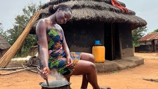 Bathing in The Rain / Big Family Cooking Together African Village Life