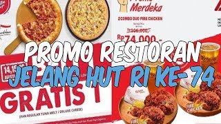 7 Restoran Beri Promo Spesial HUT Ke-74 RI, Ada Richeese Factory hingga Pizza Hut