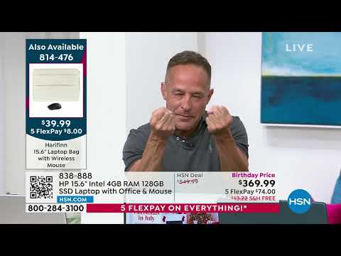 HP 15.6" Intel 4GB RAM 128GB SSD Laptop w/Office 365   W...