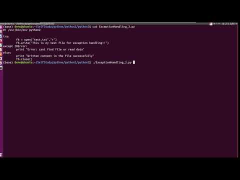 Python2 Exception Handling Try Except Ioerror 2
