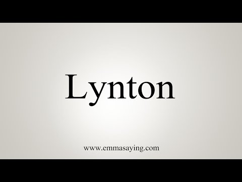 How To Say Lynton