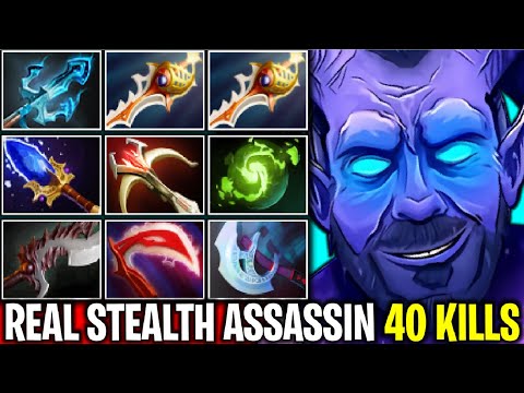 REAL STEALTH ASSASSIN..!! Cancer Trident + 2x Divine Rapier Riki 40 Kills 7.27c | Dota 2