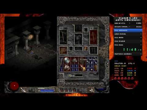 Diablo 2:LOD Speedrun Any% Sorceress PB 1:49:25