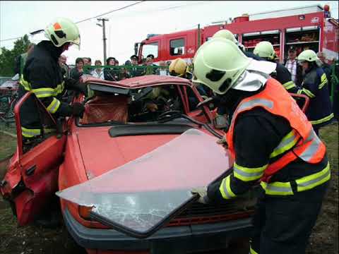 Dopravní nehoda-výcvik jednotek v Jedlové