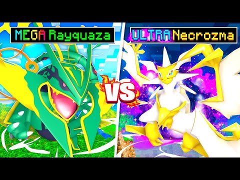 EPIC MEGA RAYQUAZA Vs ULTRA NECROZMA Battle in Minecraft PIXELMON!