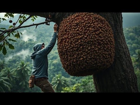Bambusbaum, Wildbienen und keine Angst – echte Dschungelhonigernte!