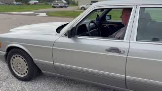 1986 Mercedes-Benz 420 SEL Start Up & Driving Off