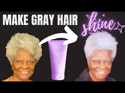 How To Make Gray Hair Shiny Silver | with the best purple mask