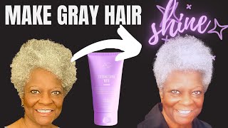 How To Make Gray Hair Shiny Silver | with the best purple mask